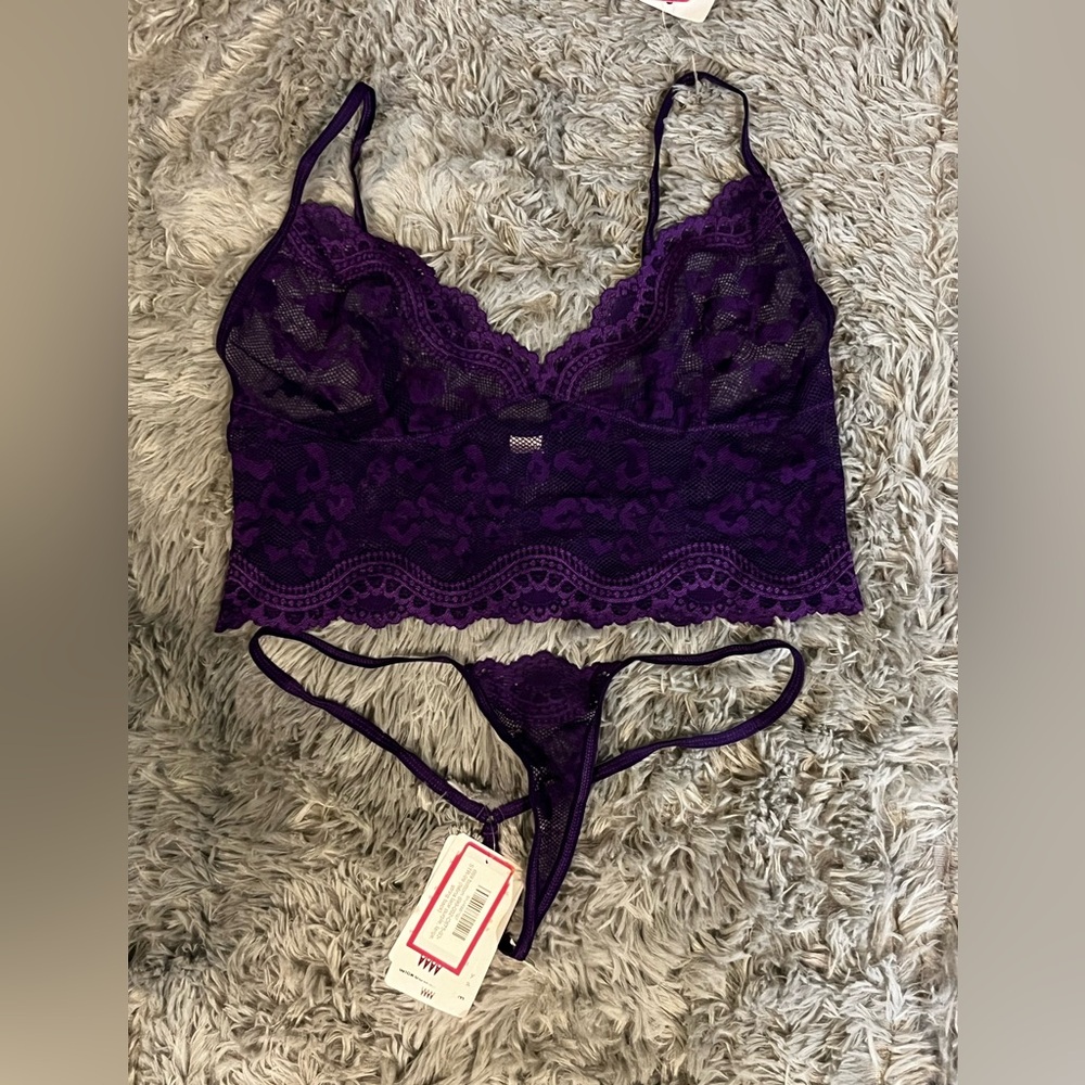 Wicked Weasel Bralette and Thong Set